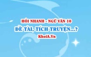 Đề tài, tích truyện, nhân vật, lời thoại và phương thức lưu truyền của Tuồng? Ngữ Văn lớp 10